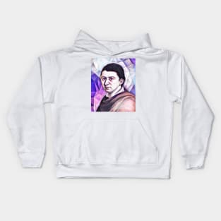 Friedrich Schlegel Pink Portrait | Friedrich Schlegel Artwork 8 Kids Hoodie